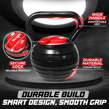 Adjustable Kettlebell Set – 20–40 LB