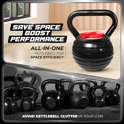 Adjustable Kettlebell Set – 20–40 LB