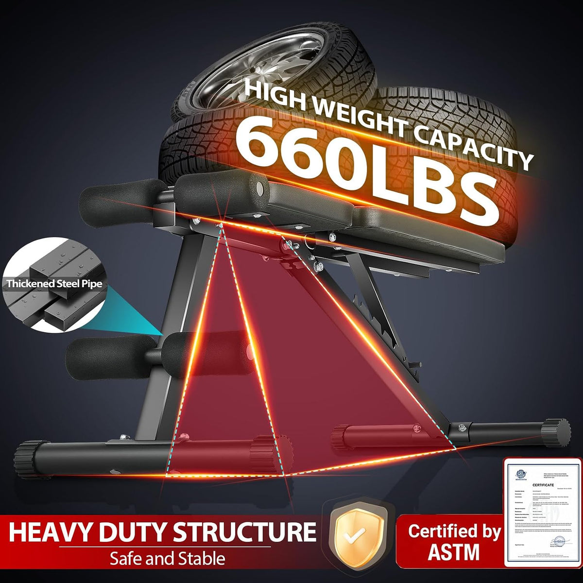 OPPSDECOR Adjustable Weight Bench