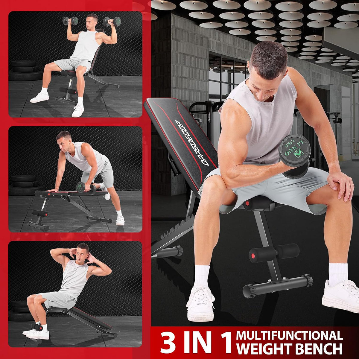 OPPSDECOR Adjustable Weight Bench