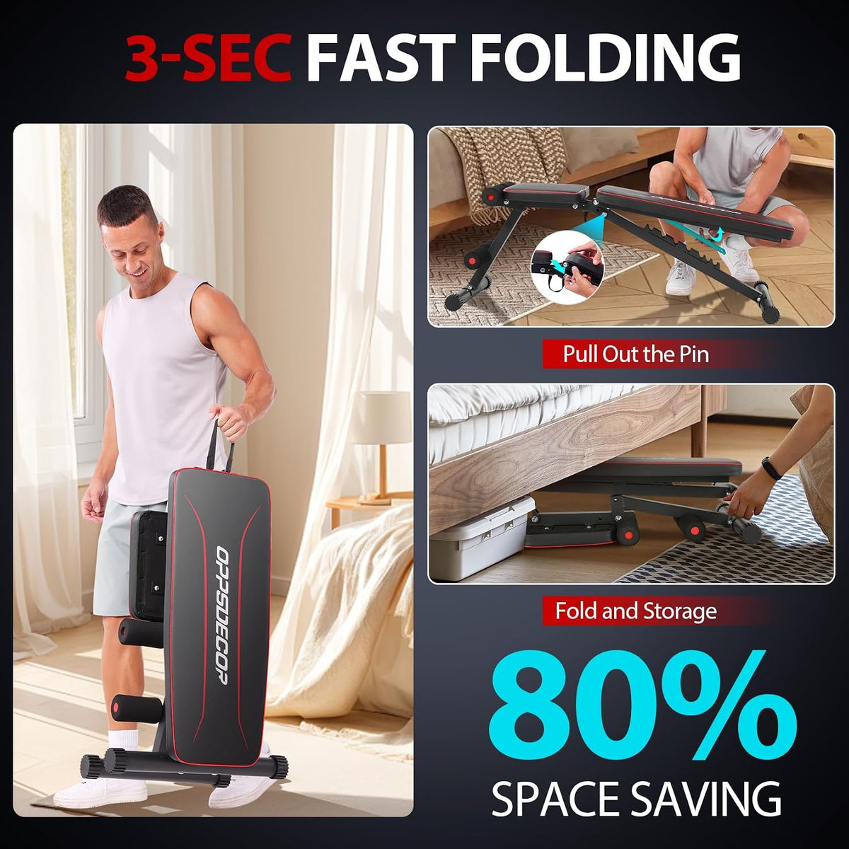 OPPSDECOR Adjustable Weight Bench