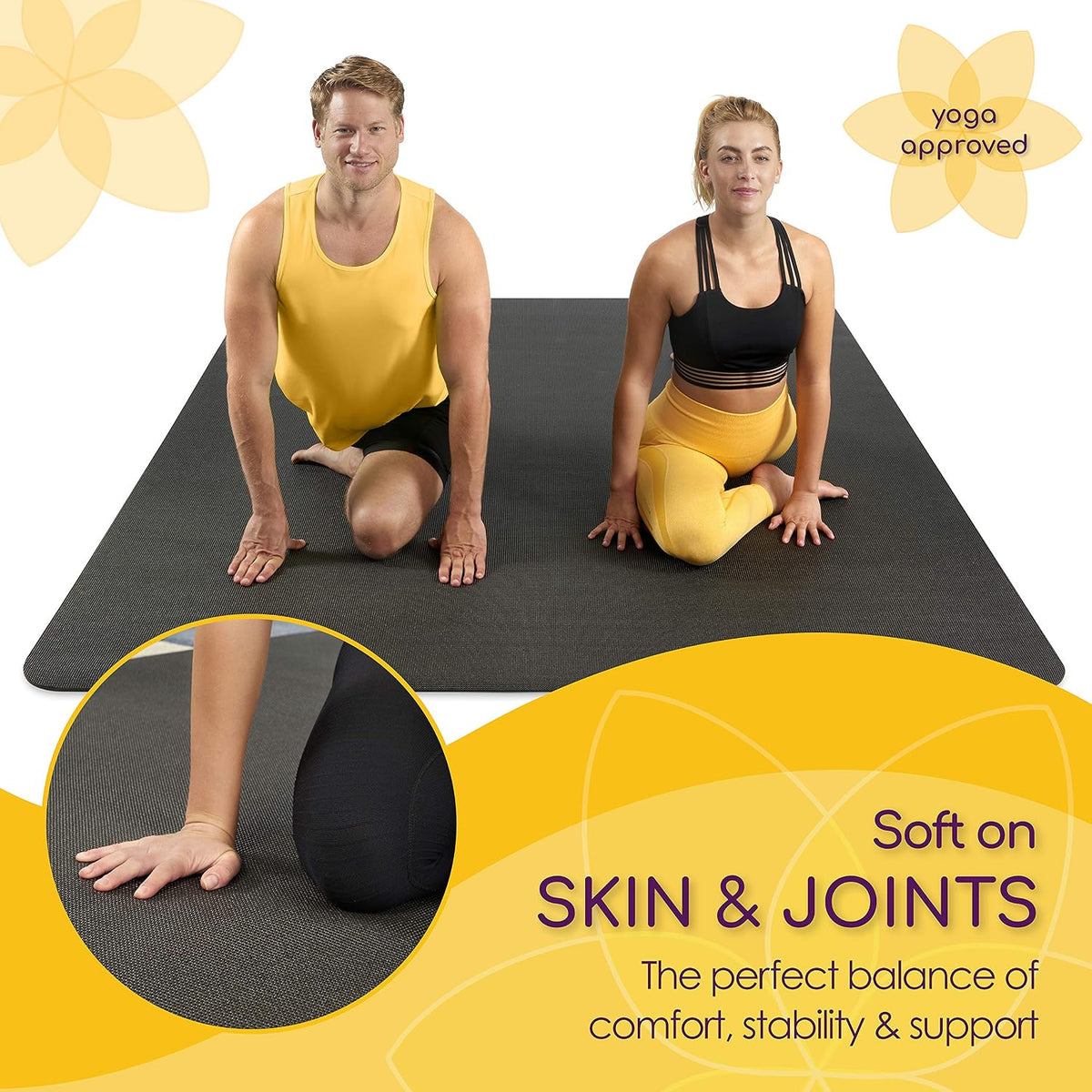 ActiveGear Large Yoga Mat – 6' x 4' x 8mm