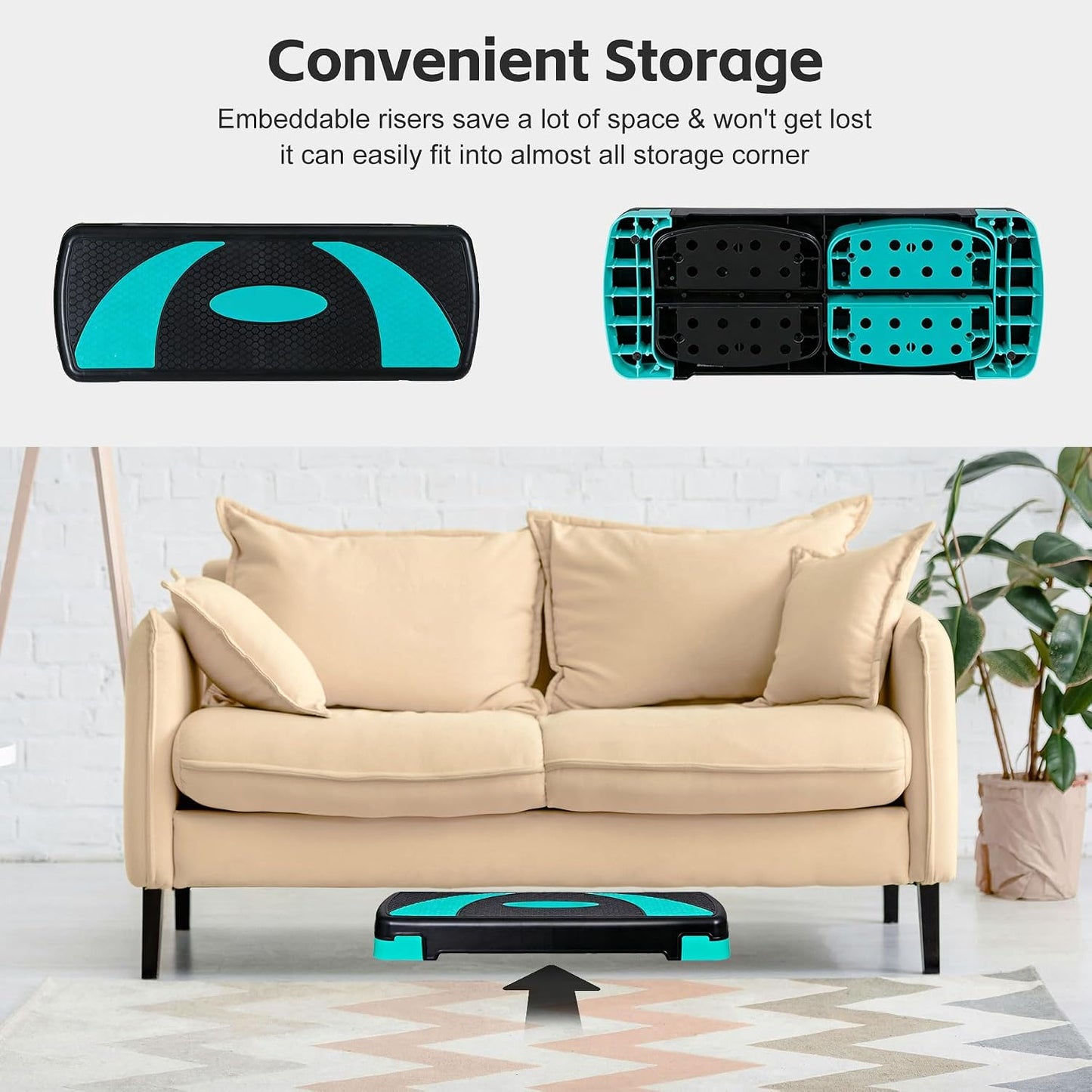 JungleA 31" Adjustable Aerobic Step Platform