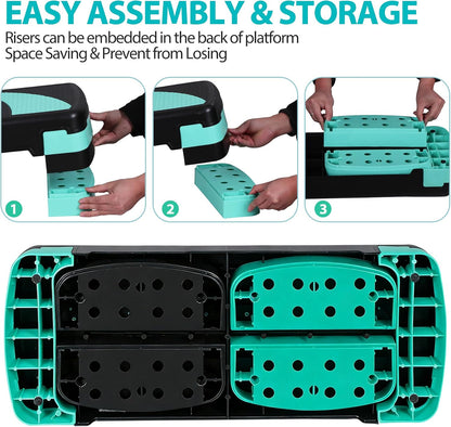 JungleA 31" Adjustable Aerobic Step Platform
