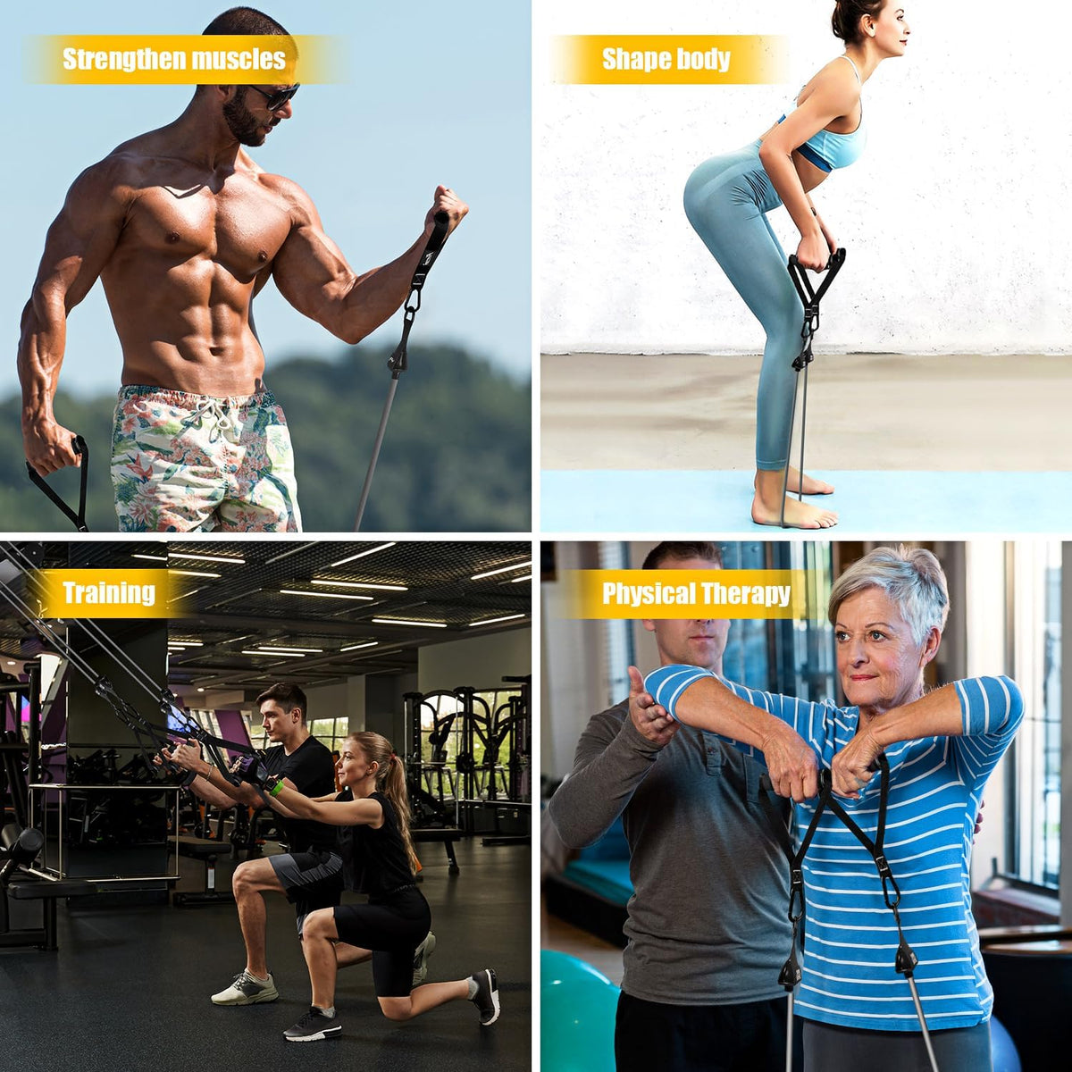 HPYGN Heavy Resistance Bands – 300 LB