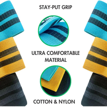 ANIQ® Fabric Resistance Bands – 3-Piece Set